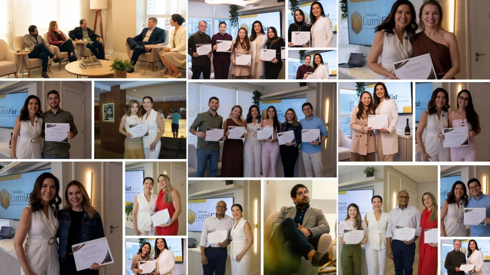Médicos formandos com certificados ao lado da Dra. Josy